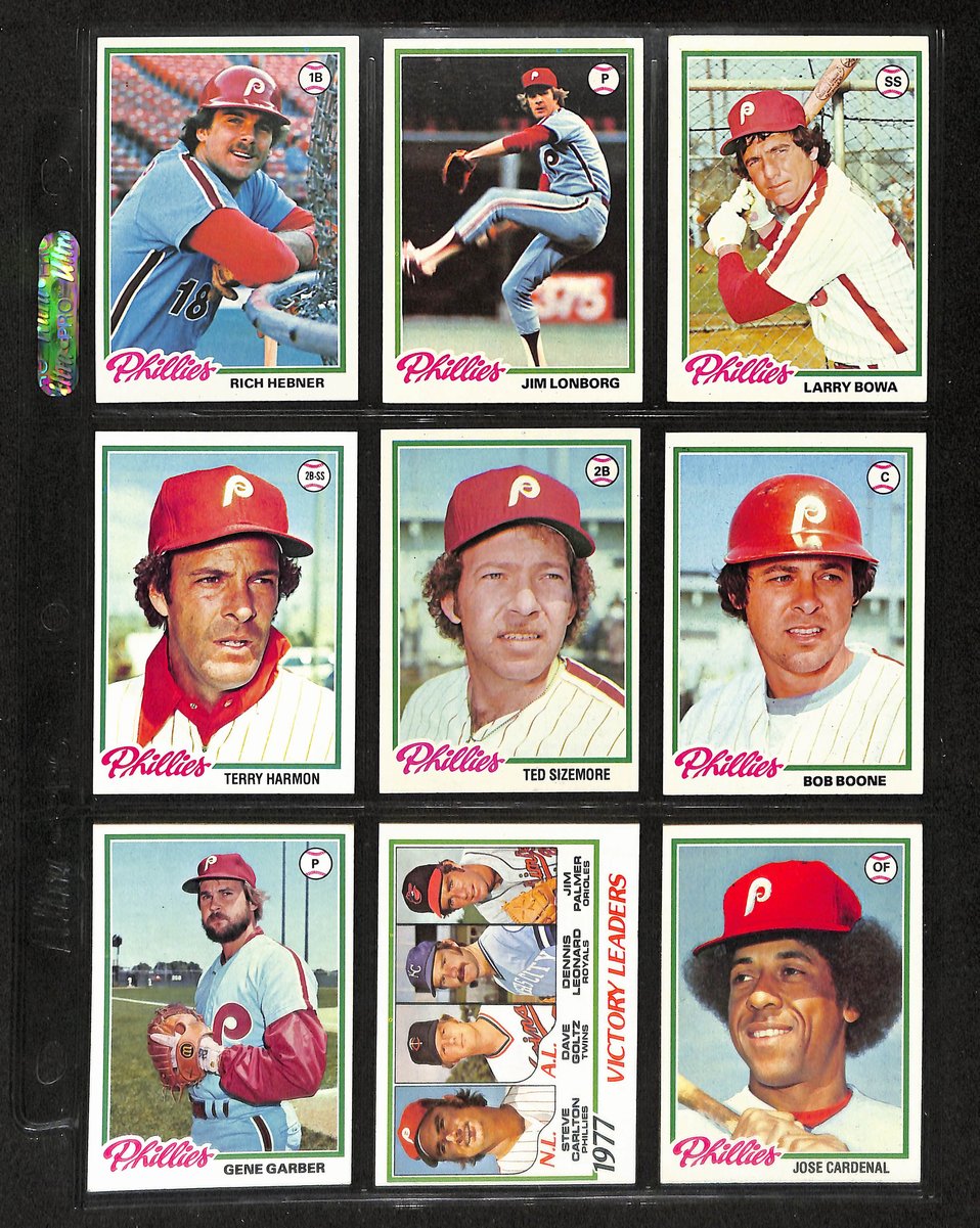 Lot of (37) 1978 Misc Phillies Baseball Cards TOPPS/SSPC/Kelloggs/Hostess 197732
