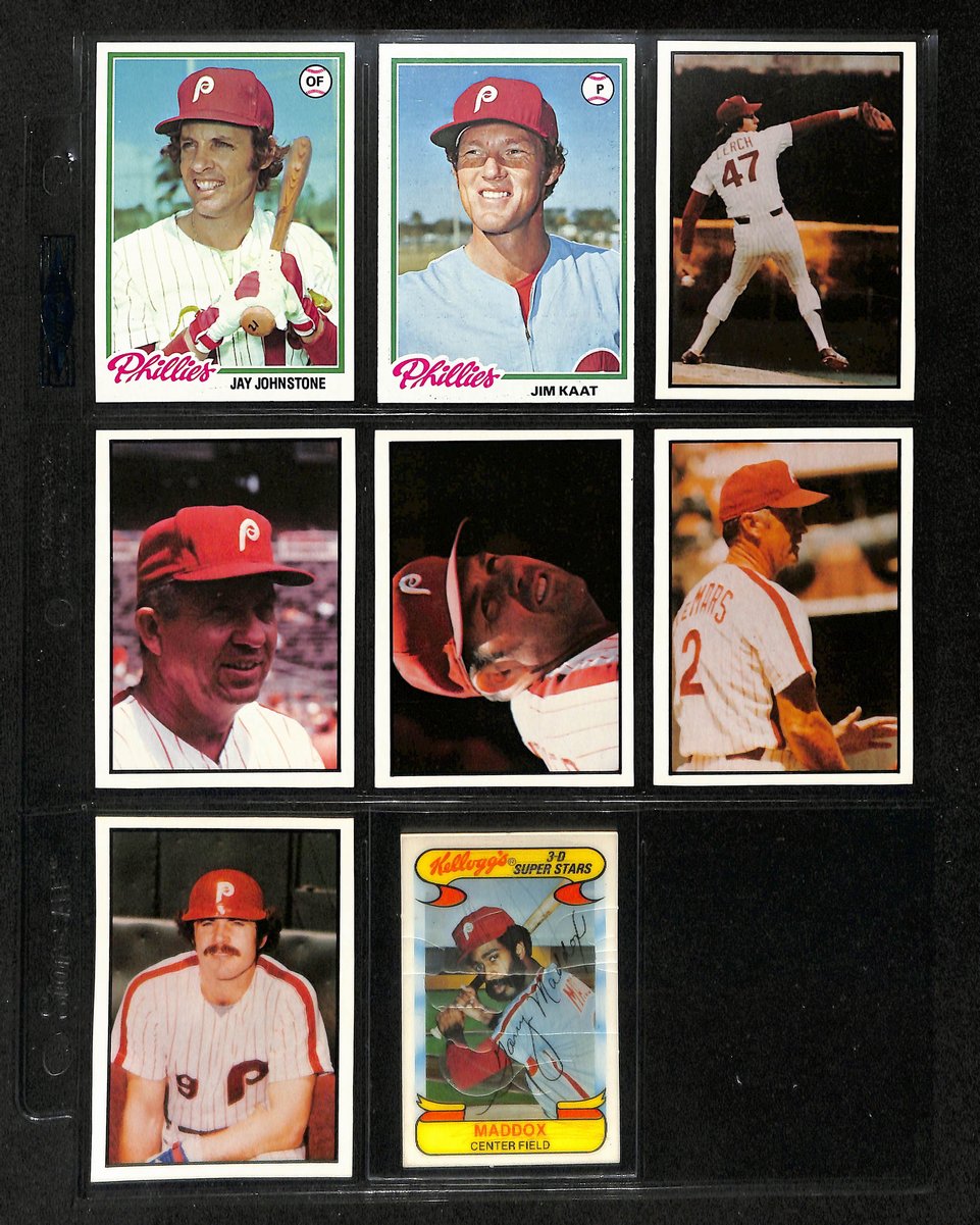 Lot of (37) 1978 Misc Phillies Baseball Cards TOPPS/SSPC/Kelloggs/Hostess 197732