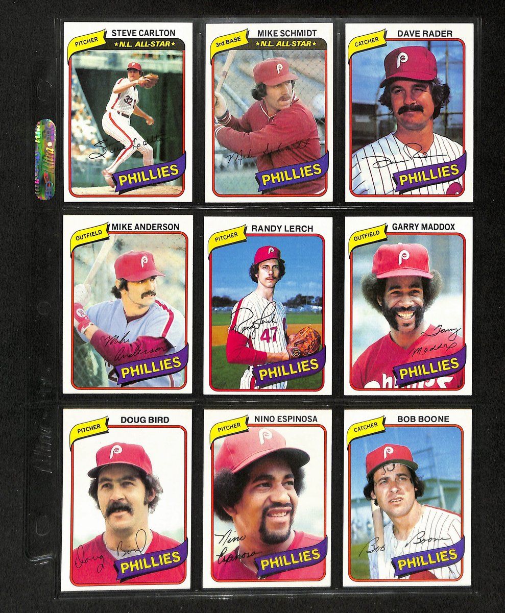 Lot of (47) 1980 Misc Phillies Baseball Cards TOPPS/Stickers/Burger King 197734
