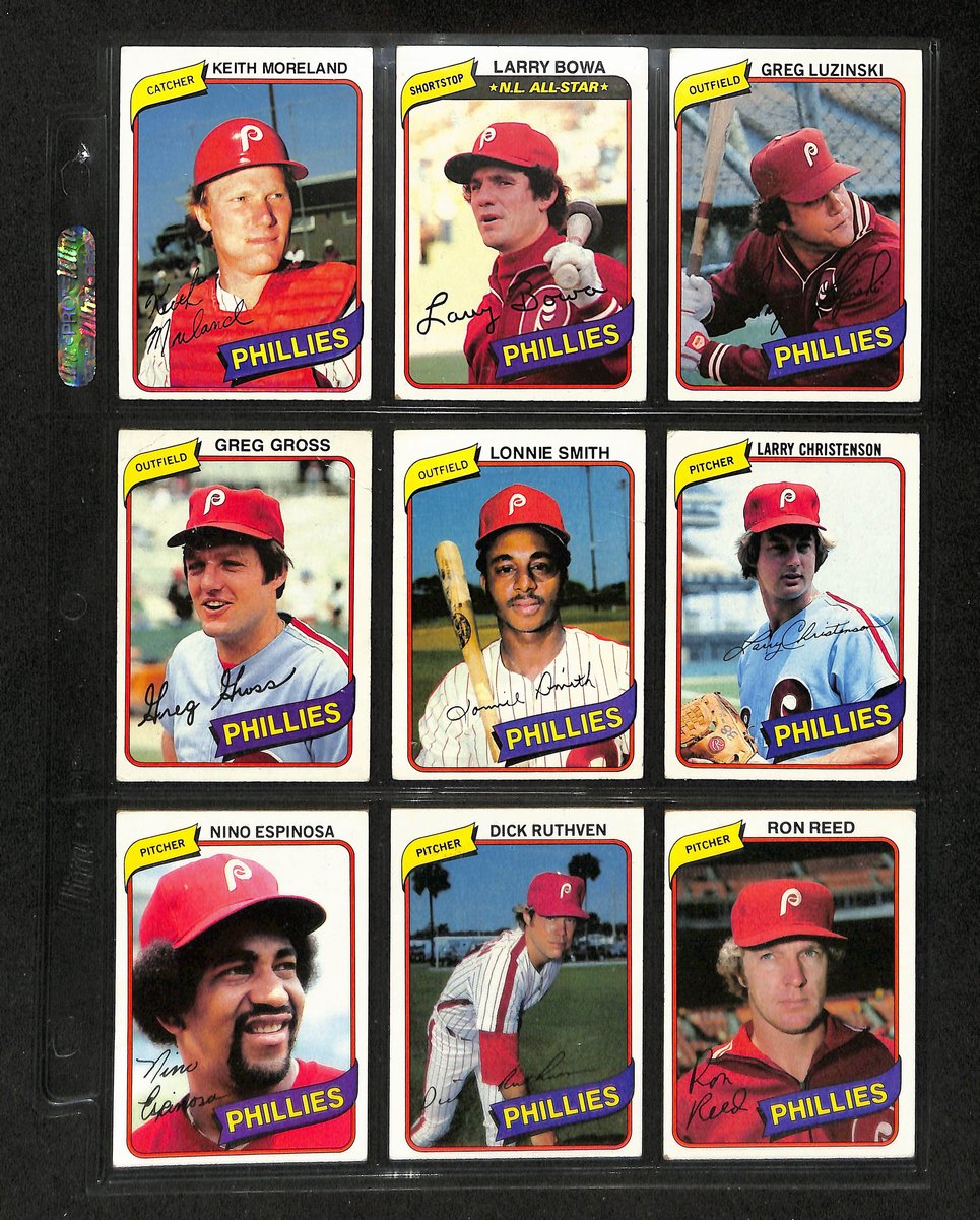 Lot of (47) 1980 Misc Phillies Baseball Cards TOPPS/Stickers/Burger King 197734
