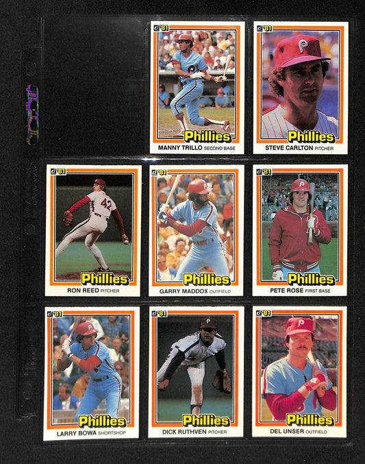 Lot of (56) 1981 Miscellaneous Phillies Baseball Cards Donruss/Fleer 197735