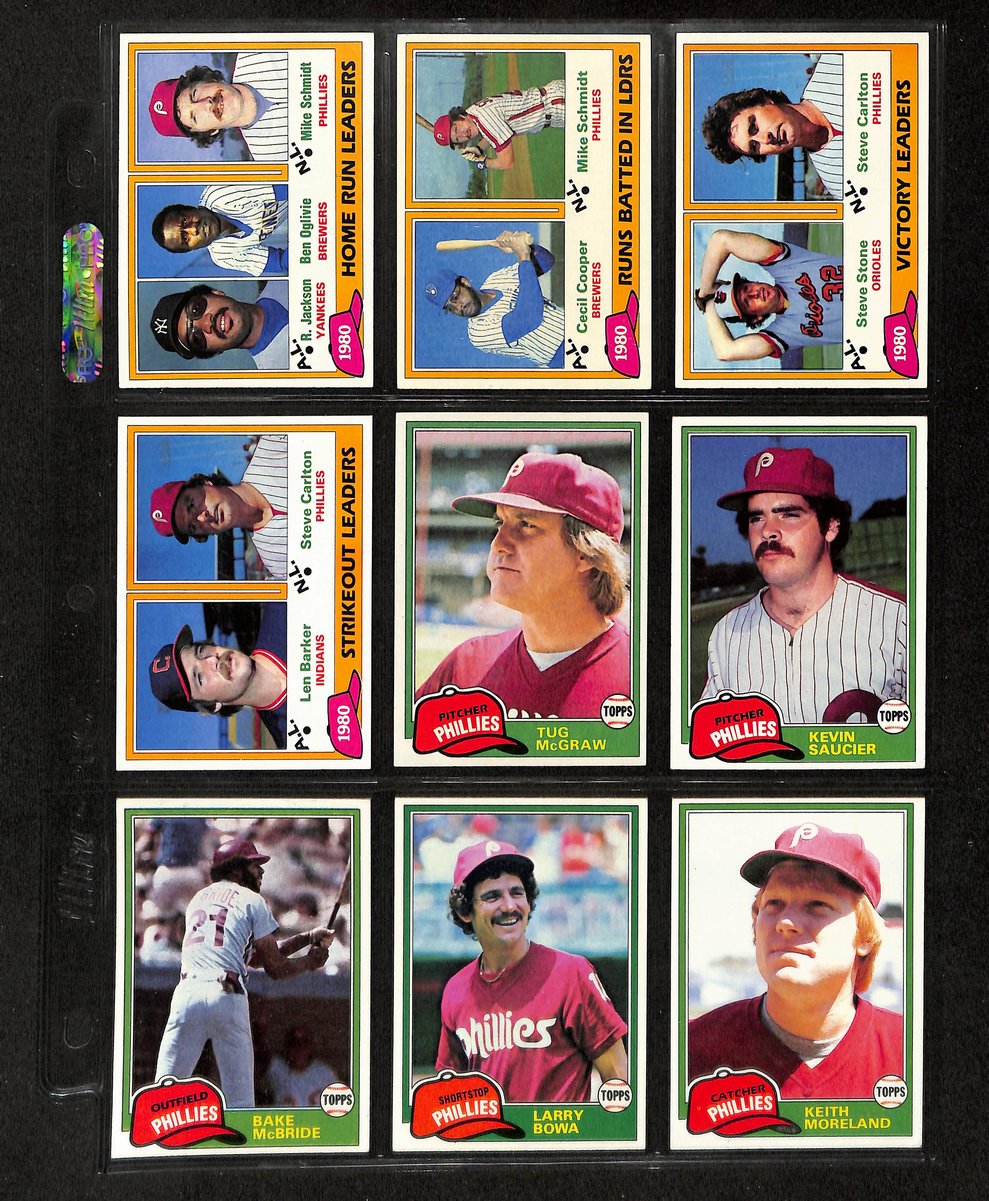 Lot of (43) 1981 Misc Phillies Baseball Cards TOPPS/Stickers/Coca Cola 197736