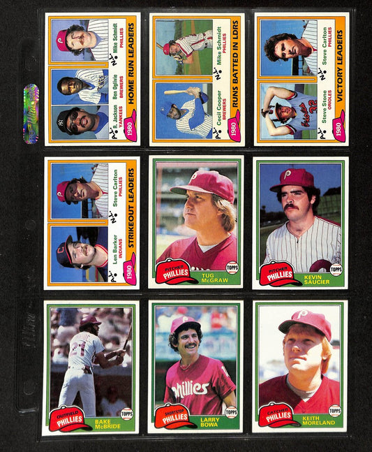 Lot of (43) 1981 Misc Phillies Baseball Cards TOPPS/Stickers/Coca Cola 197736