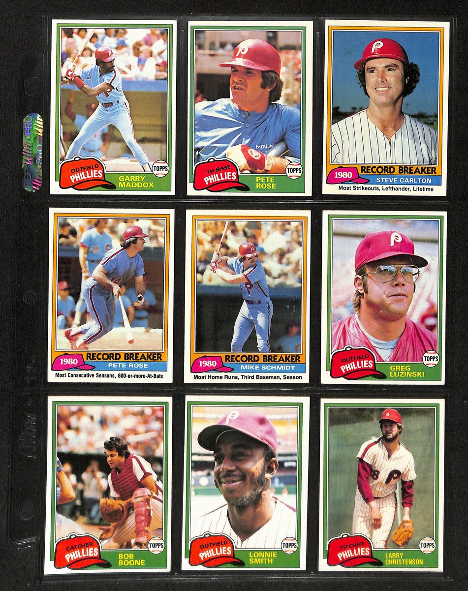 Lot of (43) 1981 Misc Phillies Baseball Cards TOPPS/Stickers/Coca Cola 197736