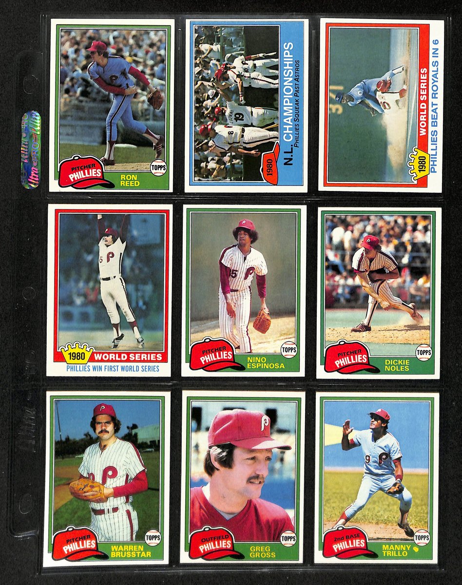 Lot of (43) 1981 Misc Phillies Baseball Cards TOPPS/Stickers/Coca Cola 197736