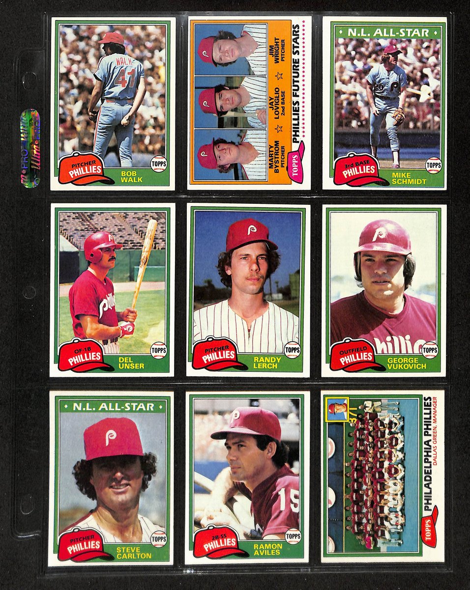 Lot of (43) 1981 Misc Phillies Baseball Cards TOPPS/Stickers/Coca Cola 197736