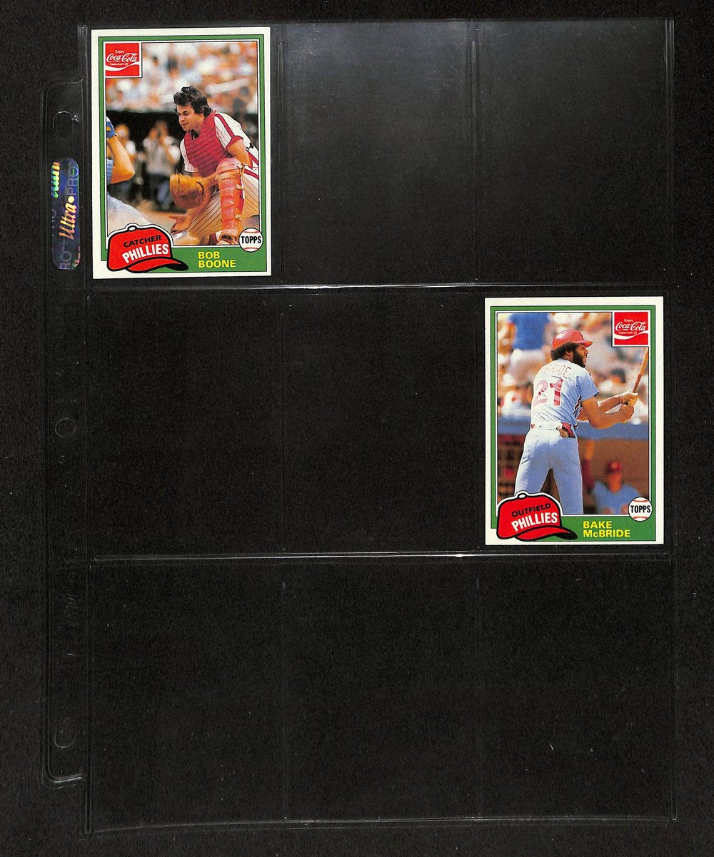 Lot of (43) 1981 Misc Phillies Baseball Cards TOPPS/Stickers/Coca Cola 197736