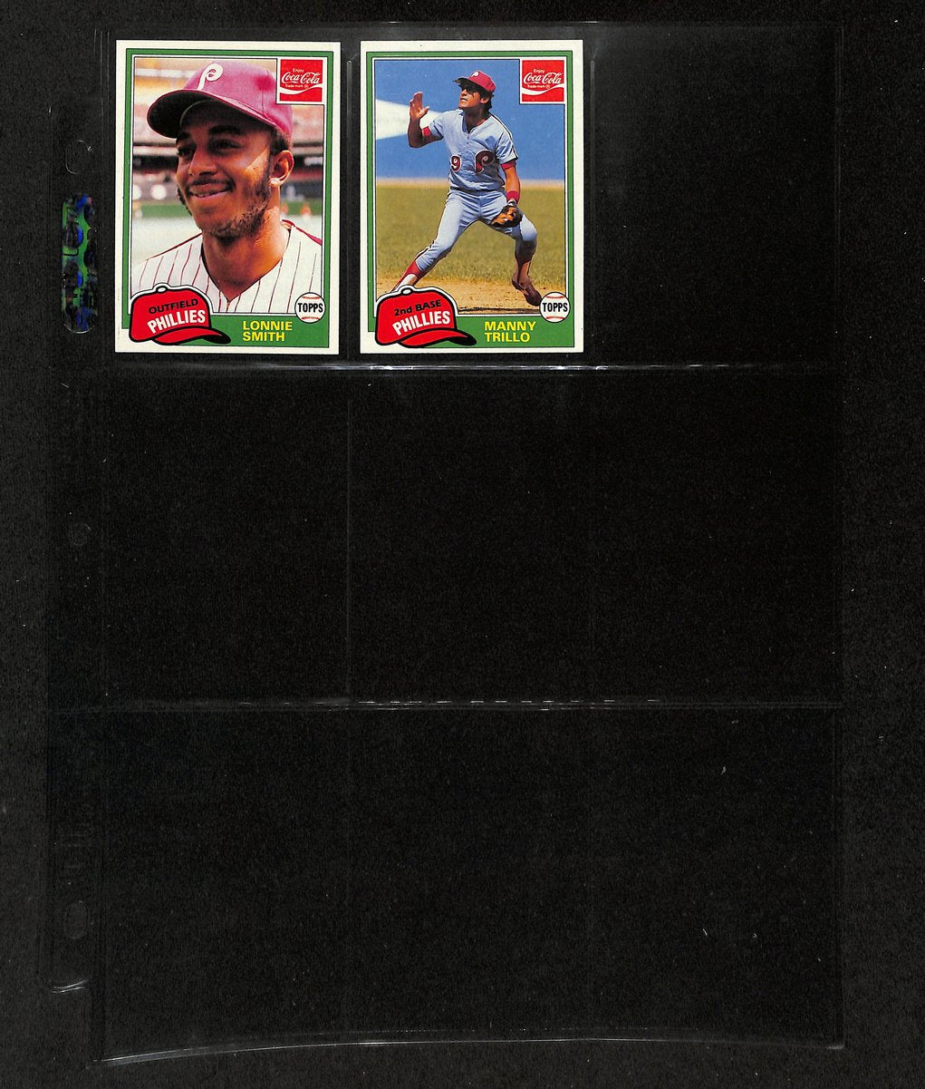 Lot of (43) 1981 Misc Phillies Baseball Cards TOPPS/Stickers/Coca Cola 197736