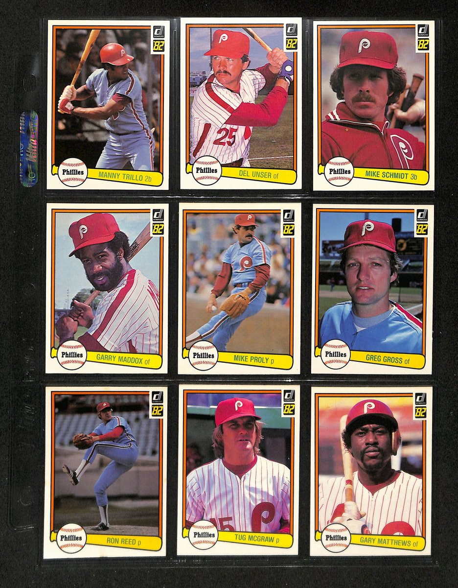 Lot of (53) 1982 Miscellaneous Phillies Baseball Cards Donruss/Fleer 197737