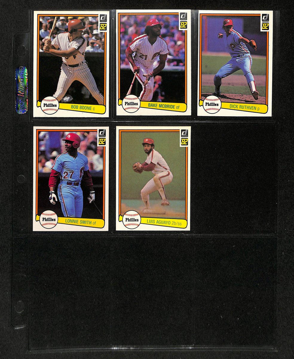 Lot of (53) 1982 Miscellaneous Phillies Baseball Cards Donruss/Fleer 197737