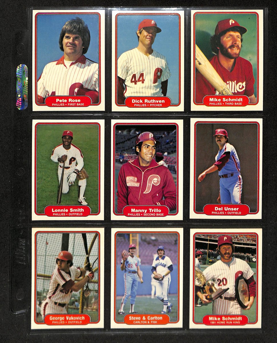 Lot of (53) 1982 Miscellaneous Phillies Baseball Cards Donruss/Fleer 197737