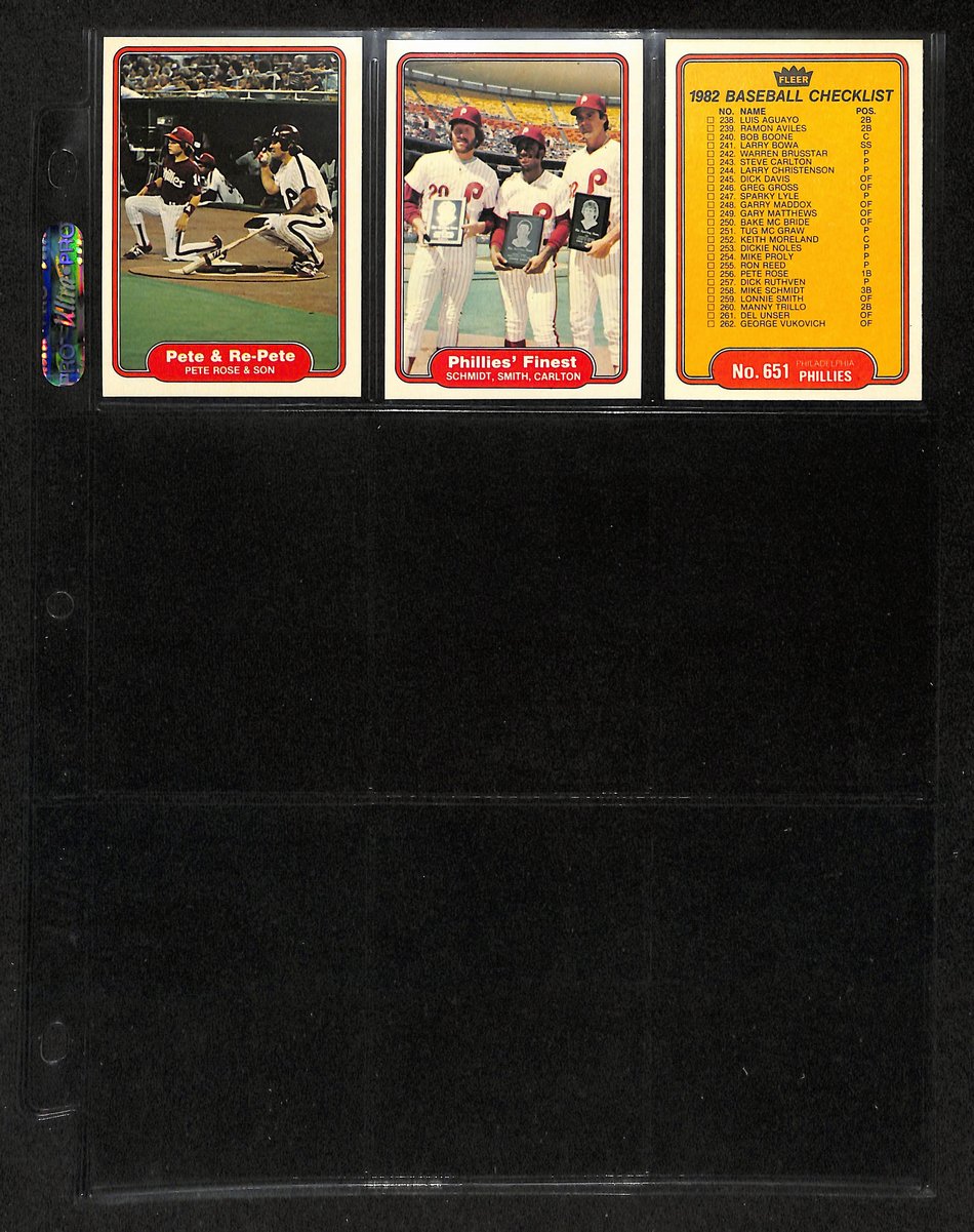 Lot of (53) 1982 Miscellaneous Phillies Baseball Cards Donruss/Fleer 197737