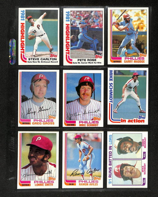 Lot of (49) 1982 Miscellaneous Phillies Baseball Cards TOPPS/Stickers 197738