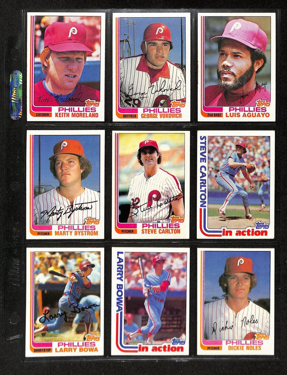 Lot of (49) 1982 Miscellaneous Phillies Baseball Cards TOPPS/Stickers 197738