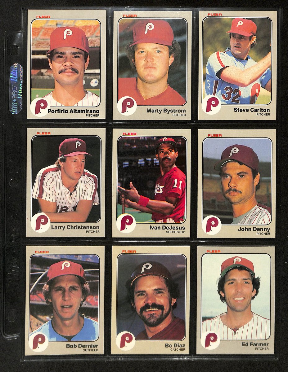 Lot of (57) 1983 Miscellaneous Phillies Baseball Cards Donruss/Fleer 197739