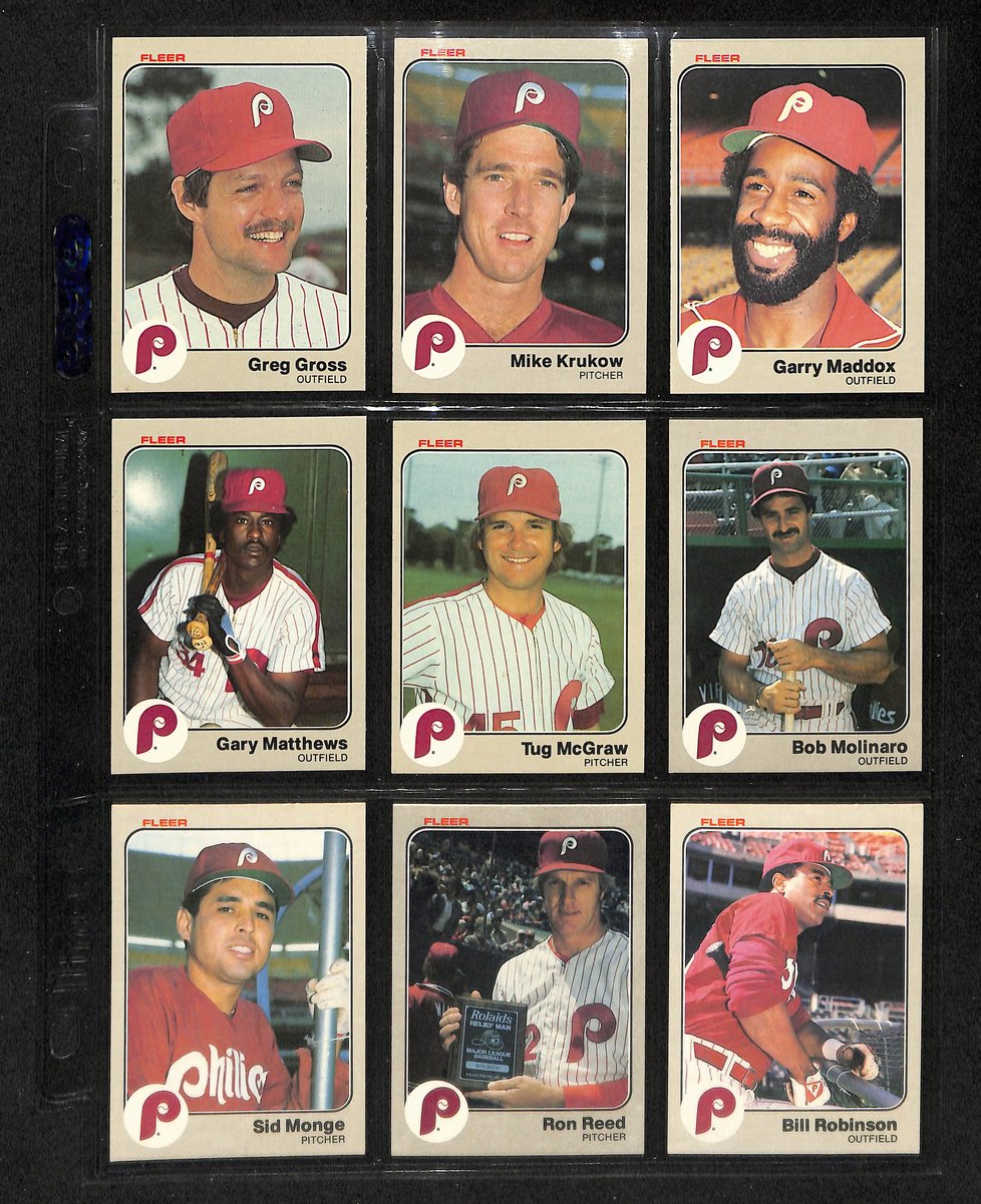 Lot of (57) 1983 Miscellaneous Phillies Baseball Cards Donruss/Fleer 197739