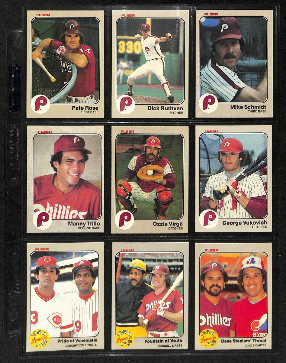 Lot of (57) 1983 Miscellaneous Phillies Baseball Cards Donruss/Fleer 197739