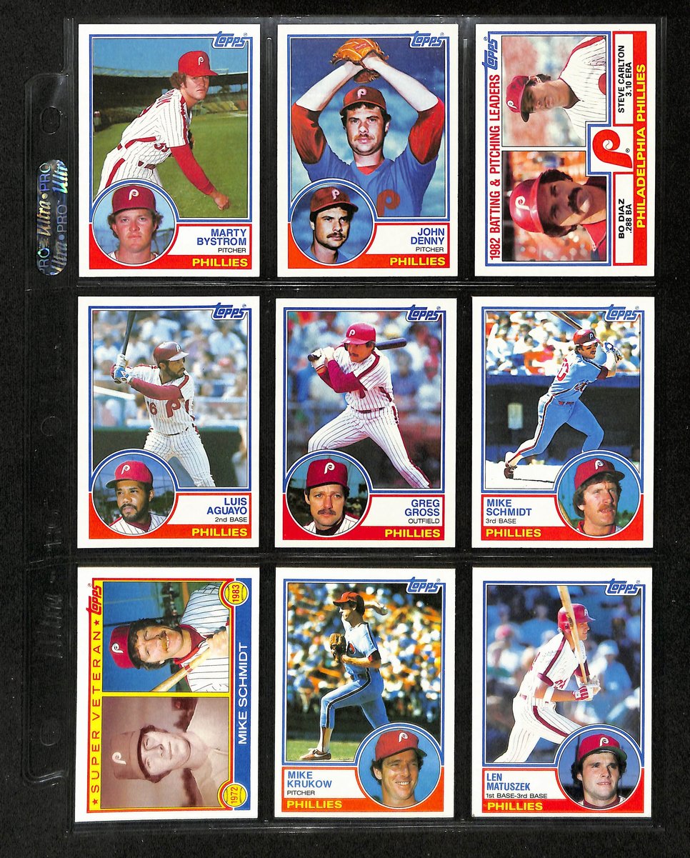 Lot of (49) 1983 Miscellaneous Phillies Baseball Cards TOPPS/Traded 197740