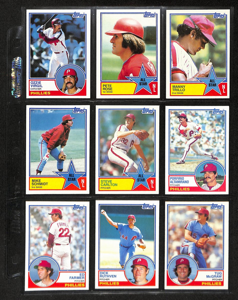 Lot of (49) 1983 Miscellaneous Phillies Baseball Cards TOPPS/Traded 197740
