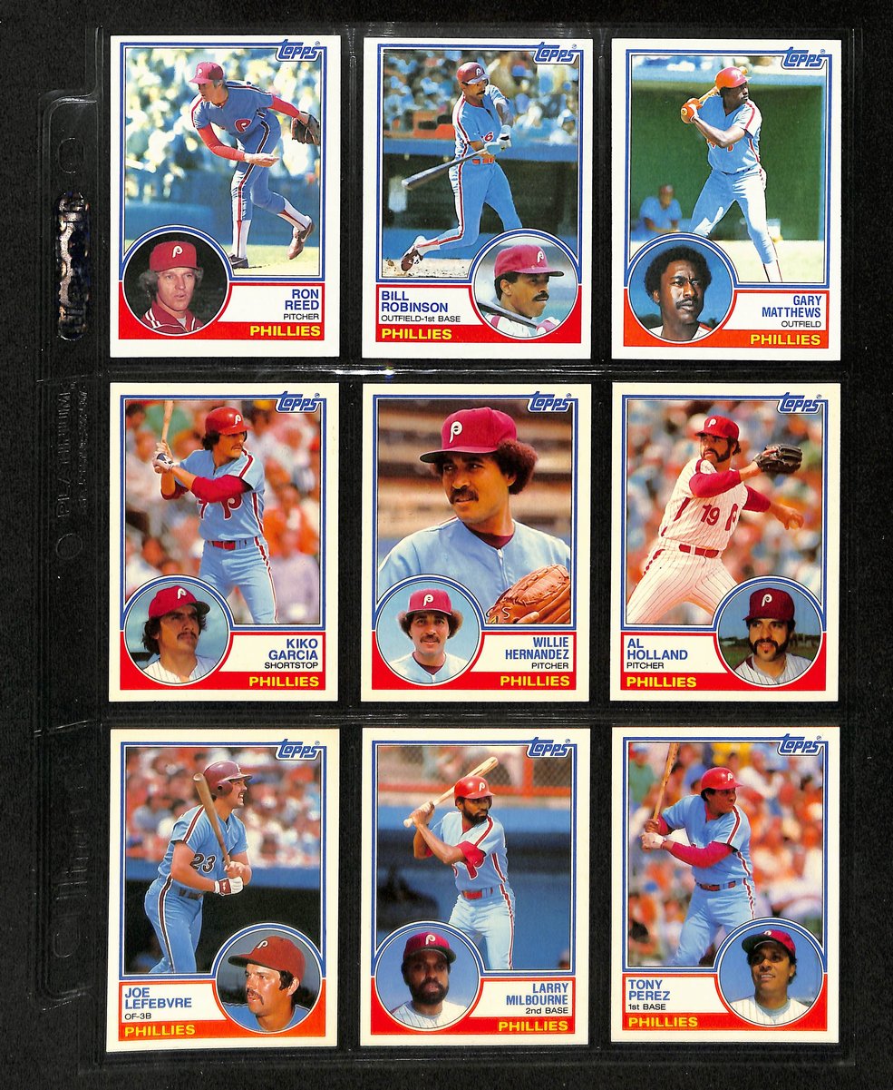 Lot of (49) 1983 Miscellaneous Phillies Baseball Cards TOPPS/Traded 197740
