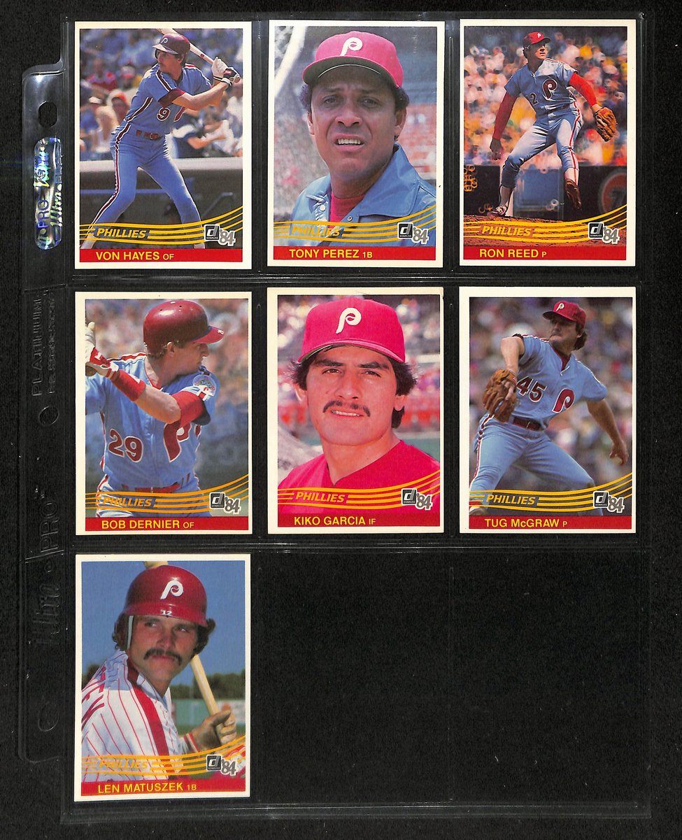 Lot of (25) 1984 Miscellaneous Phillies Baseball Cards Donruss 197741