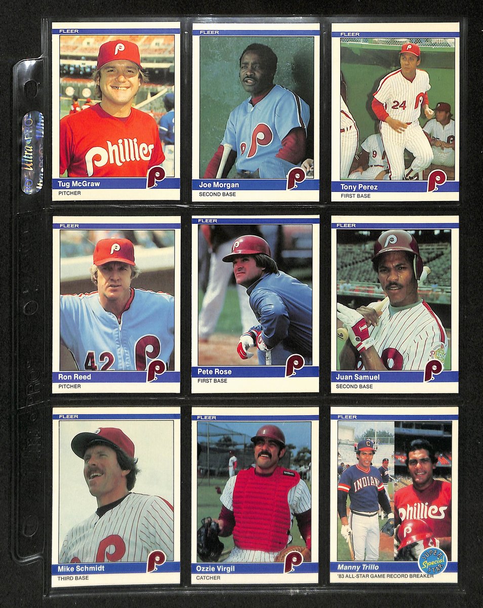 Lot of (35) 1984 Miscellaneous Phillies Baseball Cards Fleer 197742