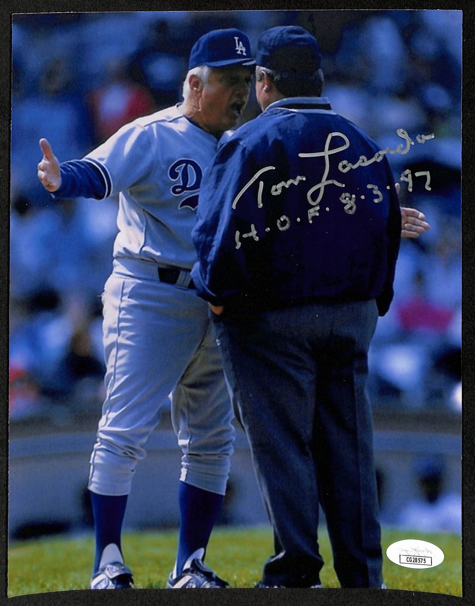 Tom Lasorda HOF Los Angeles Dodgers Signed/Inscribed 8x10 Photo JSA 197981