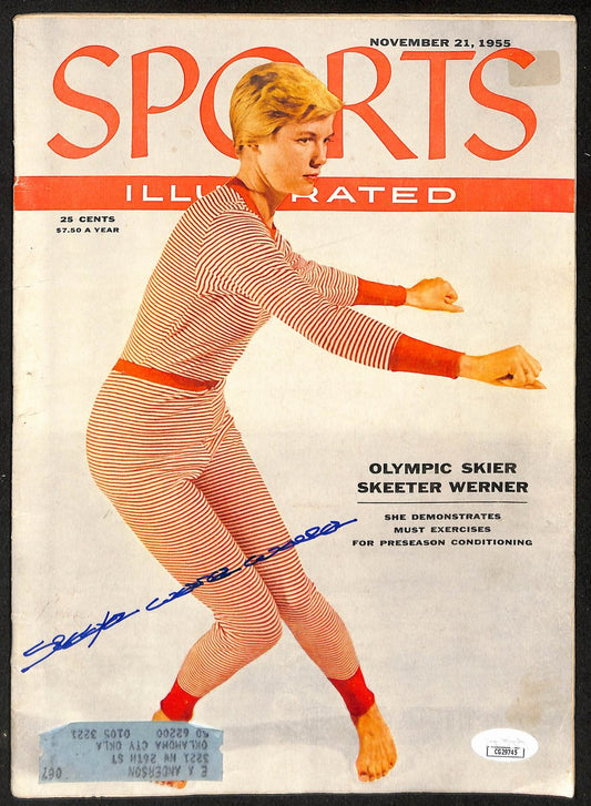 Skeeter Werner Skier Signed 11/21/1955 Sports Illustrated Magazine JSA 198012