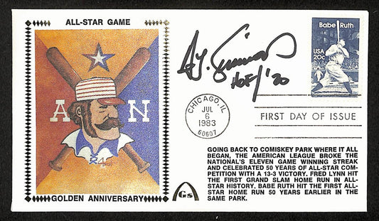 Ted Simmons HOF Signed/Inscr 1983 FDC First Day Cover Envelope JSA 198384