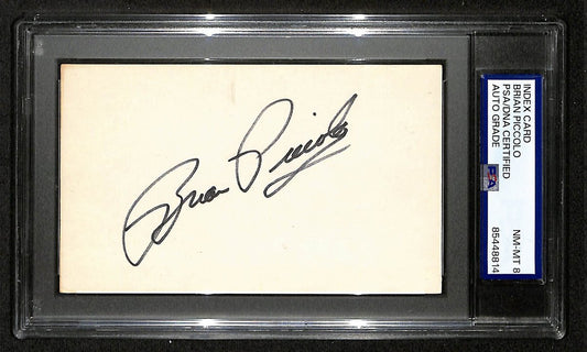 Brian Piccolo Chicago Bears Signed/Auto 3x5 Index Card PSA/DNA MINT-9 198700