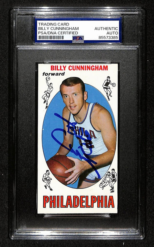 Billy Cunningham HOF Signed/Auto 1969-70 TOPPS RC Card #40 PSA/DNA 198705