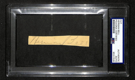 Herman Bell Signed/Auto Cut on 3x5 Card St. Louis Cardinals PSA/DNA 198711
