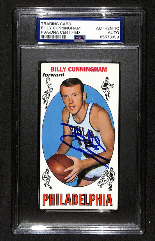 Billy Cunningham HOF Signed/Auto 1969-70 TOPPS RC Card #40 PSA/DNA 198712