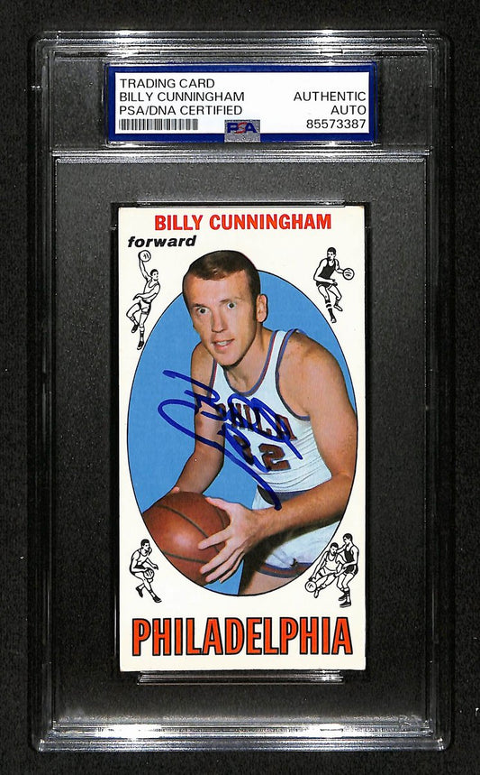Billy Cunningham HOF Signed/Auto 1969-70 TOPPS RC Card #40 PSA/DNA 198716