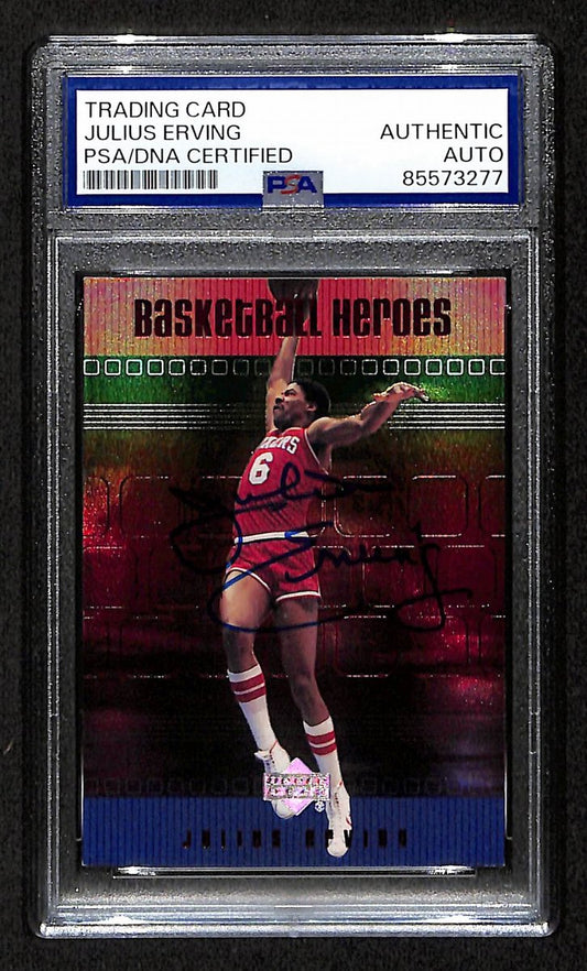 Julius Dr. J Erving HOF Signed/Auto 1999 Upper Deck Card #52 PSA/DNA 198717