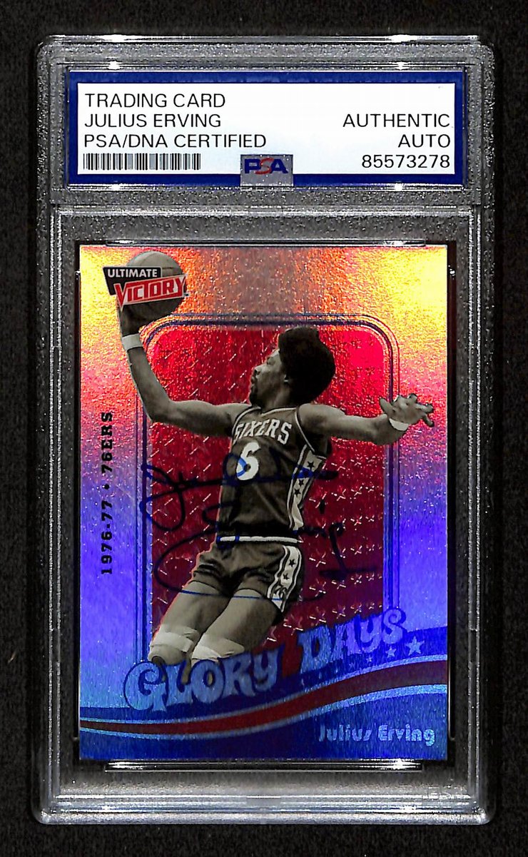 Julius Dr. J Erving HOF Signed/Auto 1999 Upper Deck Card #DR6 PSA/DNA 198718