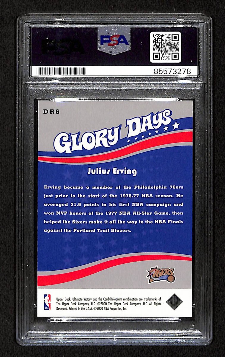 Julius Dr. J Erving HOF Signed/Auto 1999 Upper Deck Card #DR6 PSA/DNA 198718