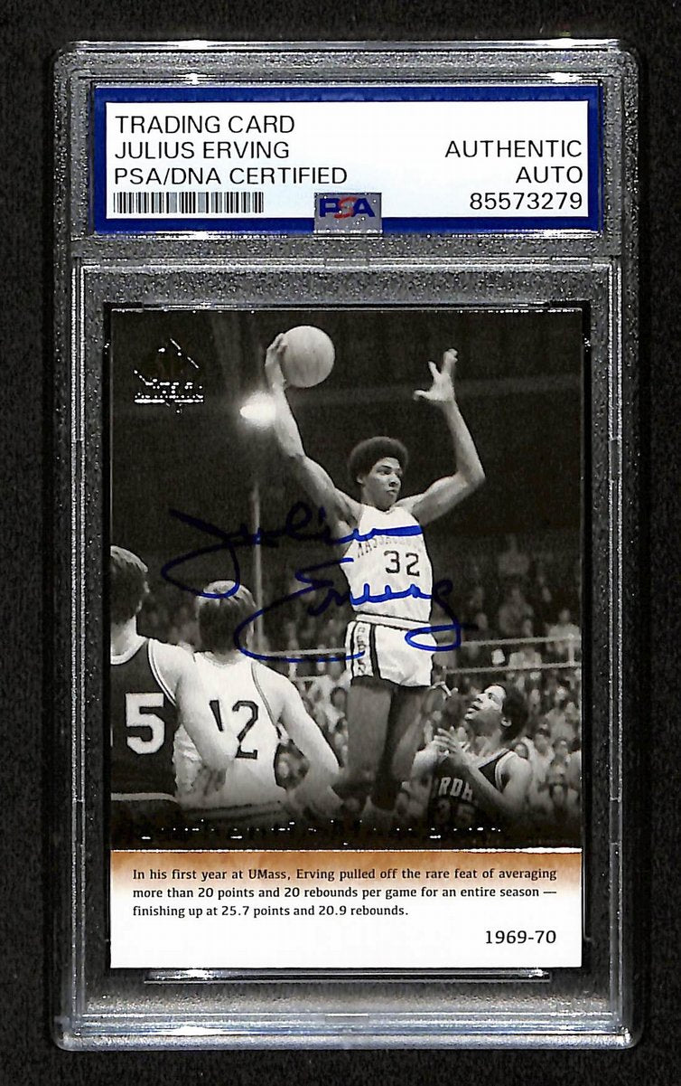 Julius Dr. J Erving HOF Signed/Auto 2014-15 Upper Deck Card #63 PSA/DNA 198719