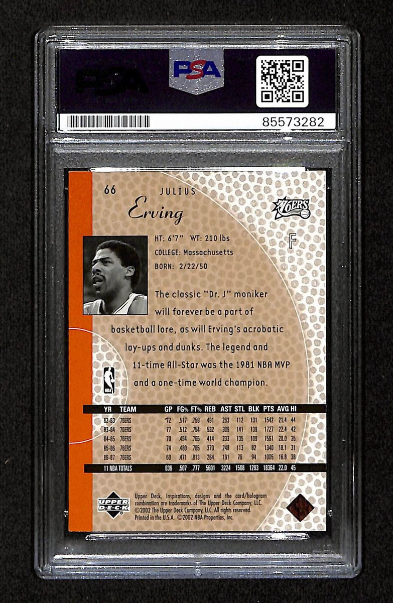 Julius Dr. J Erving HOF Signed/Auto 2001 Upper Deck Card #66 PSA/DNA 198720