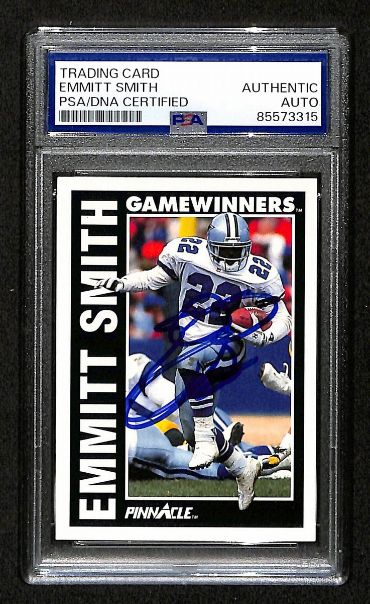 Emitt Smith HOF Signed/Auto On Card 1991 Pinnacle Card #364 PSA/DNA 198764