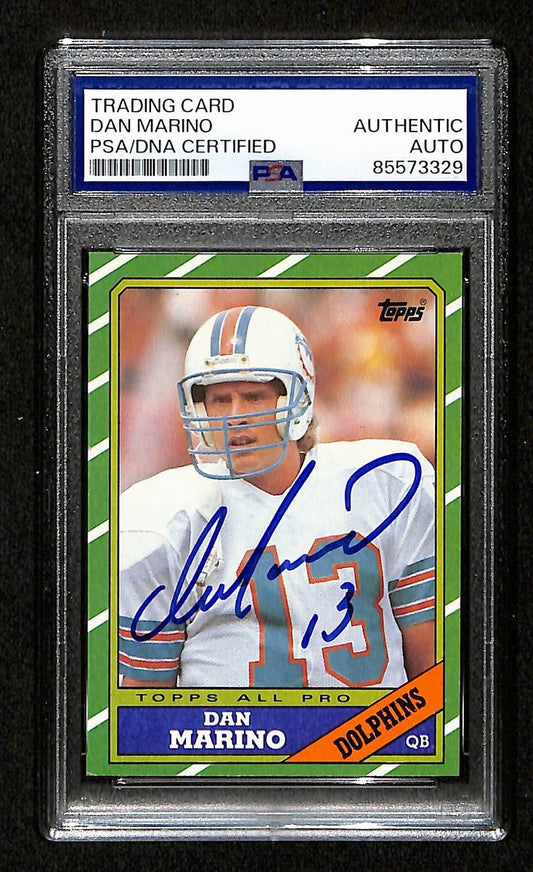 Dan Marino HOF Signed/Auto On Card 1986 TOPPS Card #45 PSA/DNA 198766