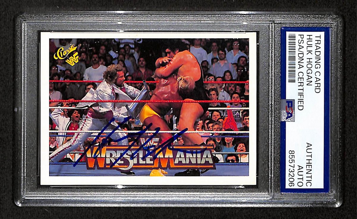 Hulk Hogan Signed/Auto 1990 Classic Wrestlemania IV Card #35 PSA/DNA 198775