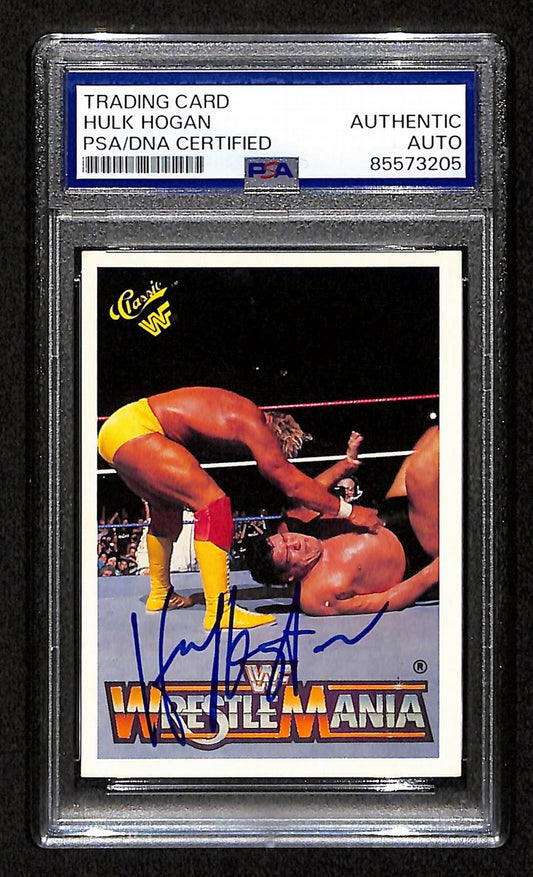 Hulk Hogan Signed/Auto 1990 Classic Wrestlemania III Card #27 PSA/DNA 198776