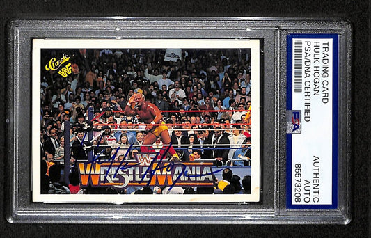 Hulk Hogan Signed/Auto 1990 Classic Wrestlemania IV Card #41 PSA/DNA 198777