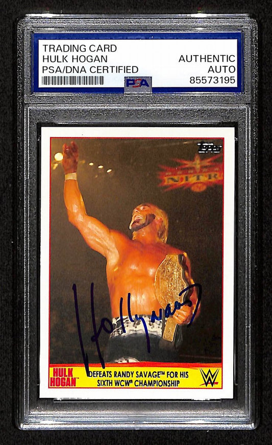 Hulk Hogan Signed/Auto 2015 TOPPS WCW Champion Card #26 PSA/DNA 198781