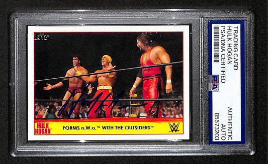 Hulk Hogan Signed/Autographed 2015 TOPPS N.W.O. Card #20 PSA/DNA 198783