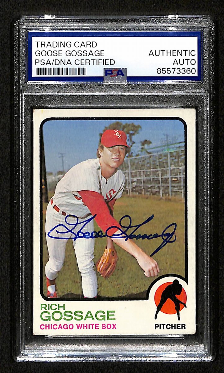 Goose Gossage HOF Signed/Auto On Card 1973 TOPPS RC Card #174 PSA/DNA 198758