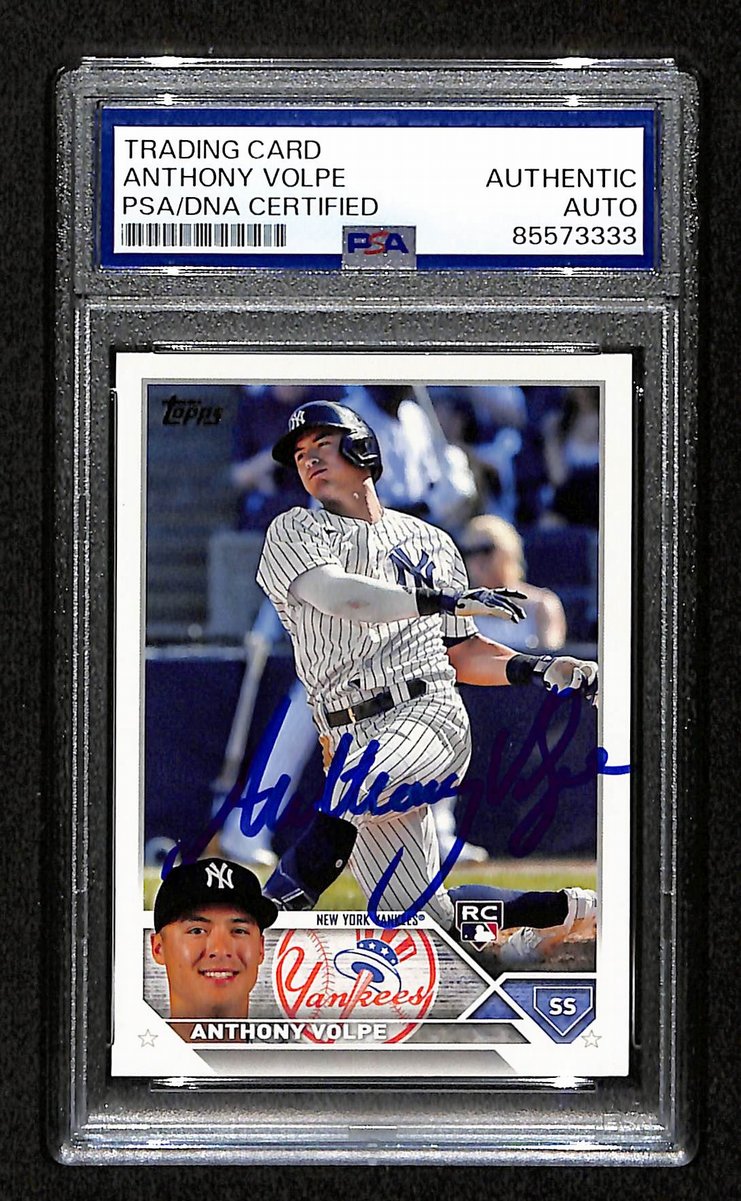 Anthony Volpe Signed/Autographed On Card 2023 TOPPS Card #460 PSA/DNA 198762