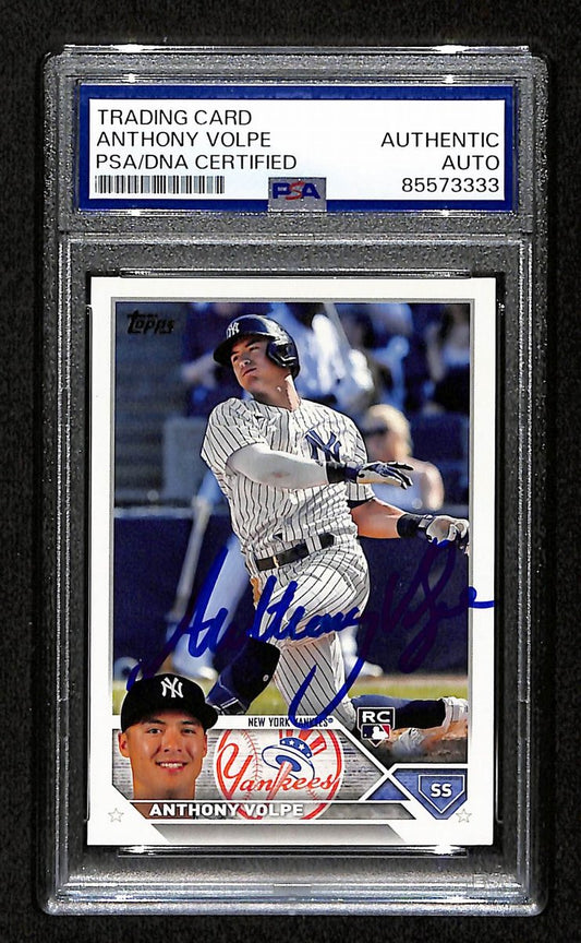 Anthony Volpe Signed/Autographed On Card 2023 TOPPS Card #460 PSA/DNA 198762