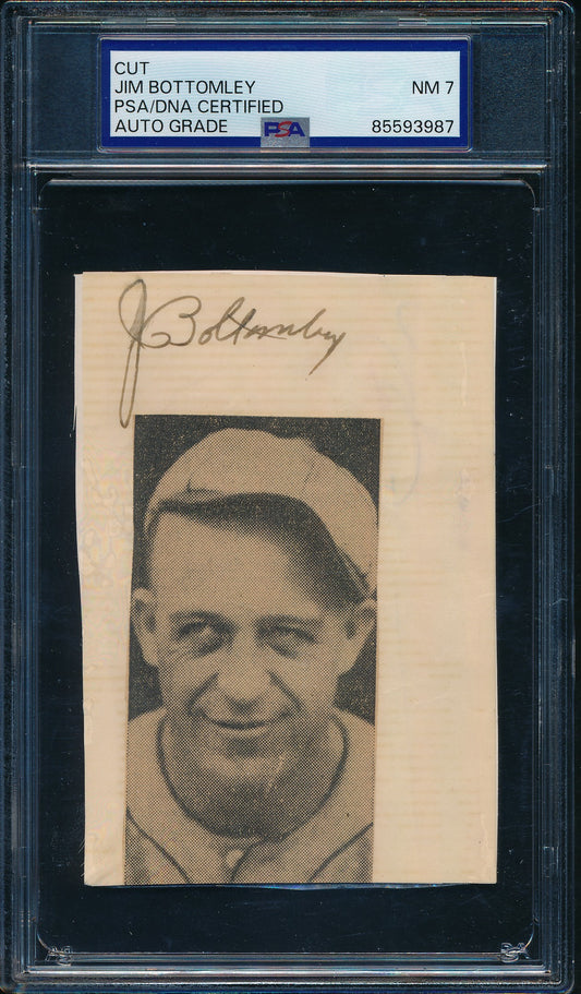 Jim Bottomley HOF Signed/Auto 3x4.5 Cut Card St. Louis Cardinals PSA/DNA 198478